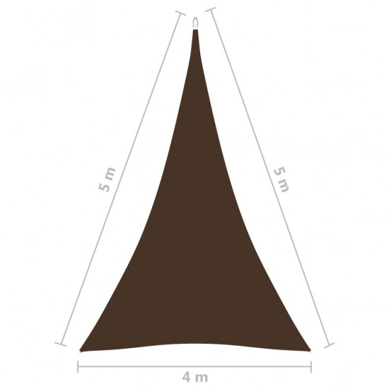 Uždanga nuo saulės, ruda, 4x4x5m, oksfordo audinys, trikampė
