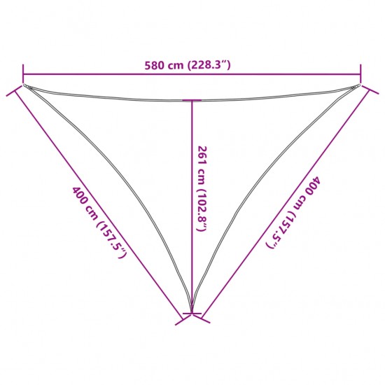 Uždanga nuo saulės, šviesiai žalia, 4x4x5,8m, HDPE, 160g/m²