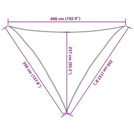 Uždanga nuo saulės, juodos spalvos, 3,5x3,5x4,9m, HDPE, 160g/m²