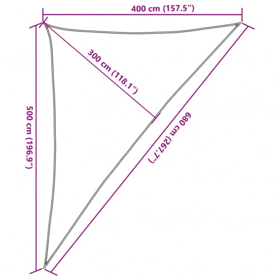 Uždanga nuo saulės, juodos spalvos, 4x5x6,8m, HDPE, 160g/m²