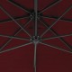 Gembinis skėtis su plieniniu stulpu, vyno raudonas, 250x250cm