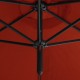 Dvigubas skėtis su plieniniu stulpu, terakota spalvos, 600cm