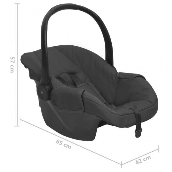 Automobilinė kėdutė kūdikiams, antracito spalvos, 42x65x57cm