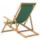 Sulankstoma paplūdimio kėdė, žalios spalvos, tikmedžio masyvas