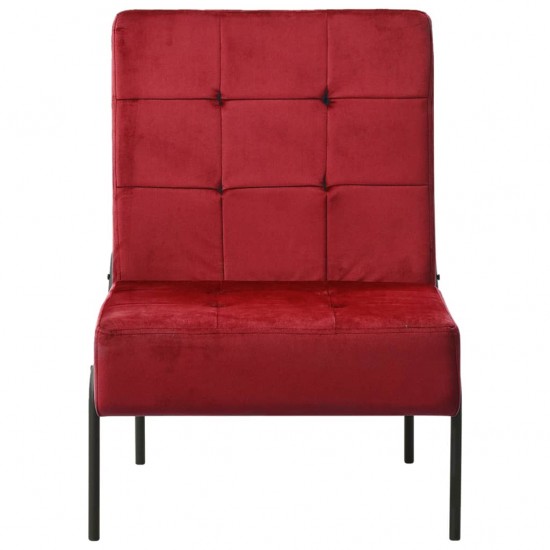 Poilsio kėdė, raudonojo vyno spalvos, 65x79x87cm, aksomas