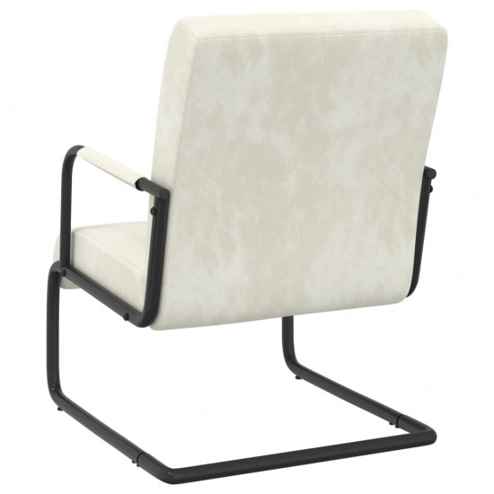 Gembinė kėdė, kreminės baltos spalvos, aksomas