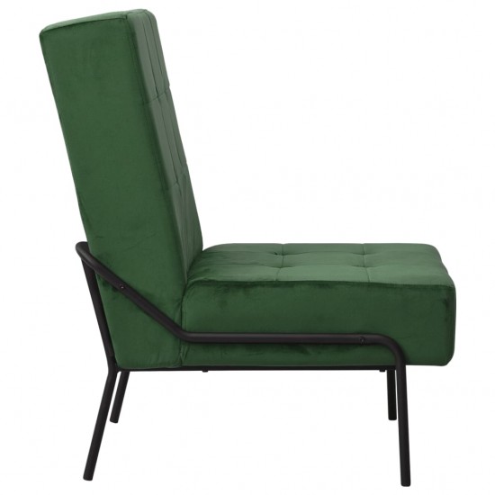 Poilsio kėdė, tamsiai žalios spalvos, 65x79x87cm, aksomas