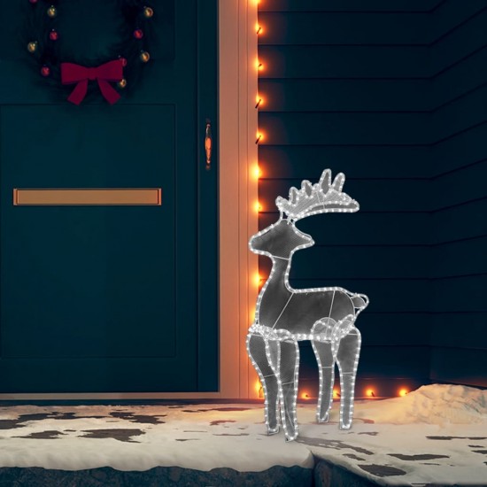 Kalėdų dekoracija elnias, 60x24x89cm, 306 LED, tinklinė