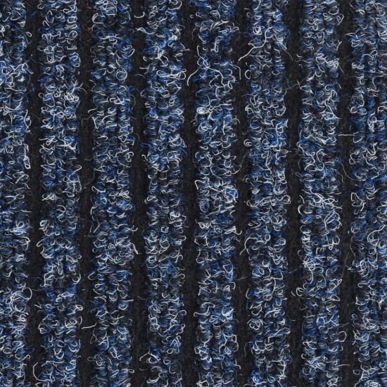 Durų kilimėlis, mėlynos spalvos, 40x60cm, dryžuotas