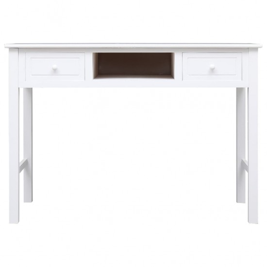 Rašomasis stalas, baltas, 108x45x76cm, paulovnijos masyvas