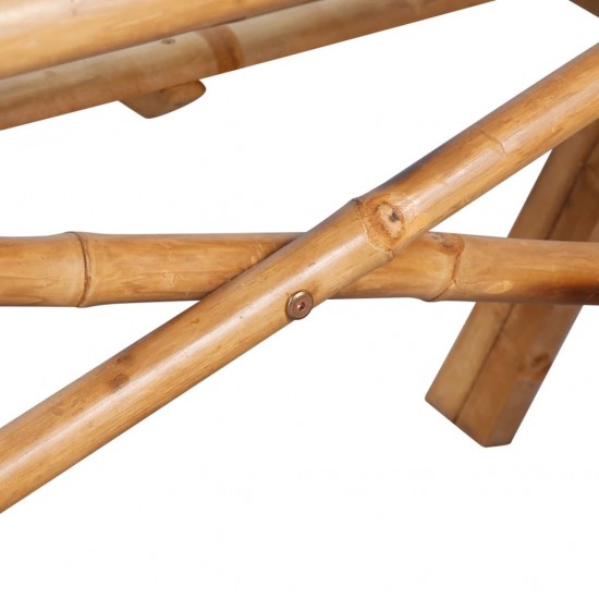 Iškylų stalas, 120x120x75cm, bambukas