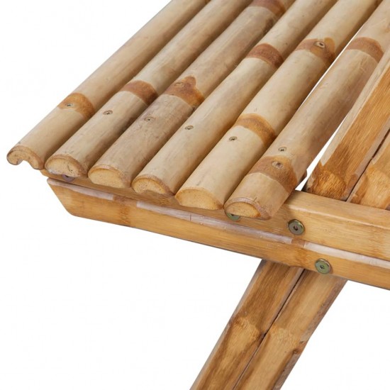 Iškylų stalas, 120x120x75cm, bambukas