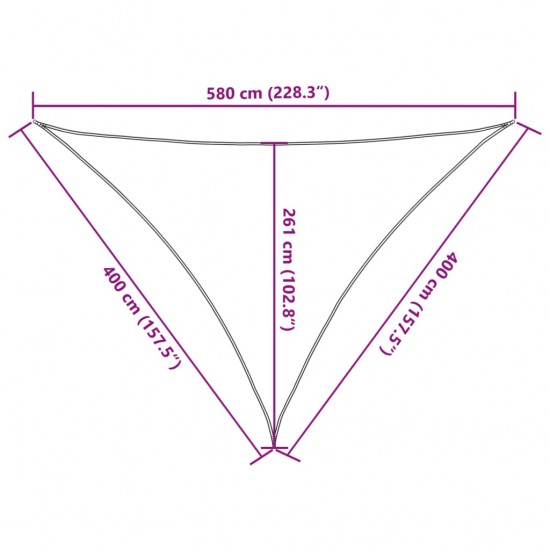 Uždanga nuo saulės, juodos spalvos, 4x4x5,8m, HDPE, 160g/m²