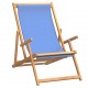Sulankstoma paplūdimio kėdė, mėlynos spalvos, tikmedžio masyvas