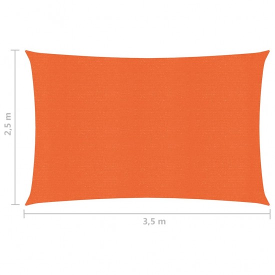 Uždanga nuo saulės, oranžinės spalvos, 2,5x3,5m, HDPE, 160g/m²