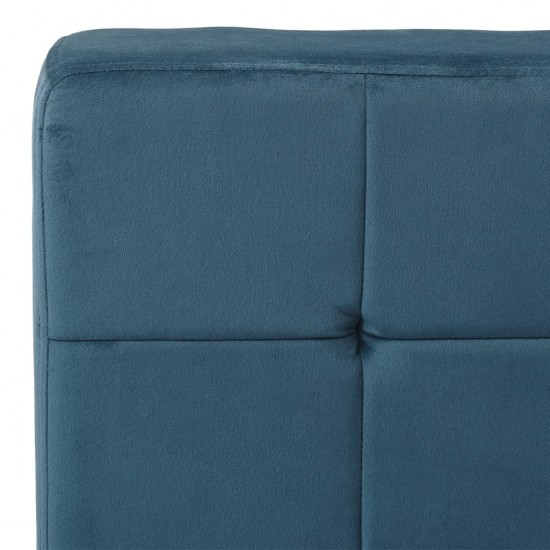 Poilsio kėdė, mėlynos spalvos, 65x79x87cm, aksomas
