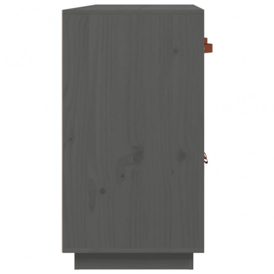 Šoninė spintelė, pilka, 98,5x40x75cm, pušies medienos masyvas