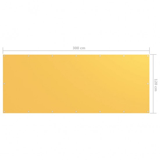 Balkono pertvara, geltonos spalvos, 120x300cm, oksfordo audinys