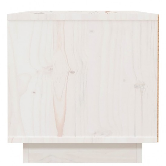 Naktinė spintelė, balta, 40x34x35cm, pušies medienos masyvas
