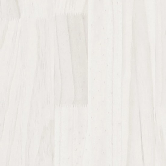 Sodo lovelis, baltas, 31x31x70cm, pušies medienos masyvas