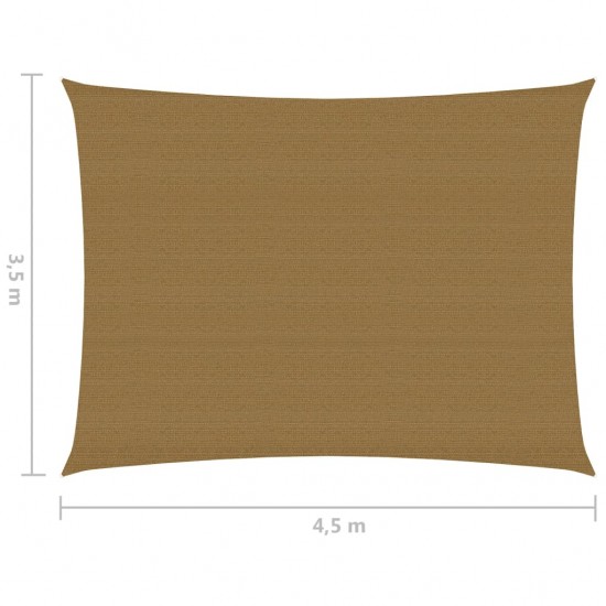 Uždanga nuo saulės, taupe spalvos, 3,5x4,5m, HDPE, 160g/m²