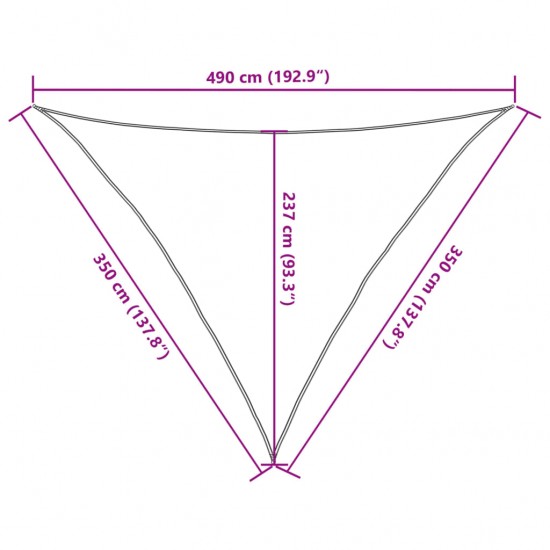 Uždanga nuo saulės, smėlio, 3,5x3,5x4,9m, HDPE, 160g/m²