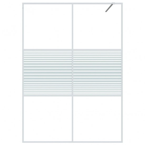 Dušo sienelė, balta, 140x195cm, ESG stiklas, skaidri