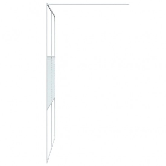 Dušo sienelė, balta, 140x195cm, ESG stiklas, skaidri