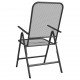 Sulankstomos sodo kėdės, 4vnt., antracito spalvos, metalas
