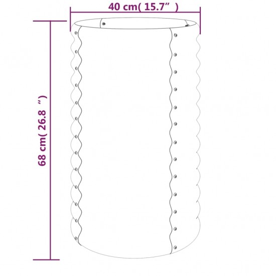 Sodo lovelis, rudas, 40x40x68cm, plienas