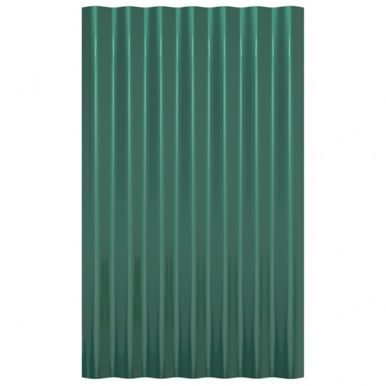 Stogo plokštės, 36vnt., žalios, 60x36cm, plienas