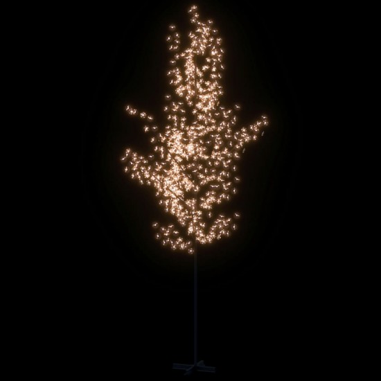 LED medis su vyšnių žiedais, 400cm, 672 šiltos baltos LED