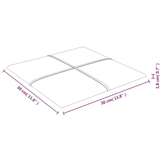 Sienų plokštės, 12vnt., violetinės, 30x30cm, audinys, 1,08m²