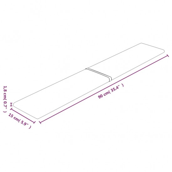 Sienų plokštės, 12vnt., violetinės, 90x15cm, audinys, 1,62m²