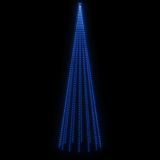Kalėdų eglutė su kuoliuku, 800cm, 1134 mėlynos spalvos LED