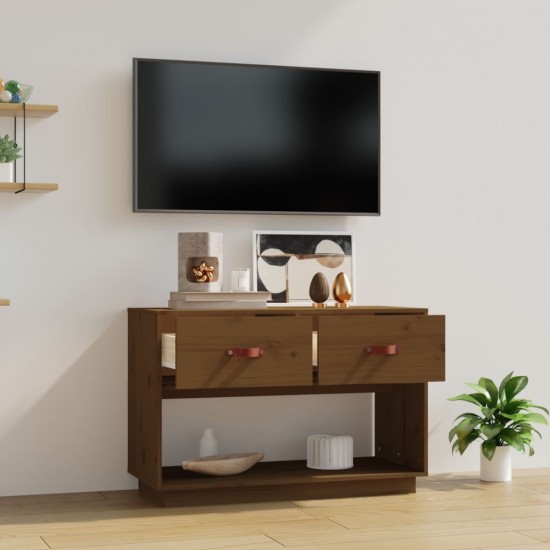 Televizoriaus spintelė, medaus ruda, 90x40x60cm, pušies masyvas