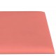 Sienų plokštės, 12vnt., rožinės, 60x15cm, aksomas, 1,08m²