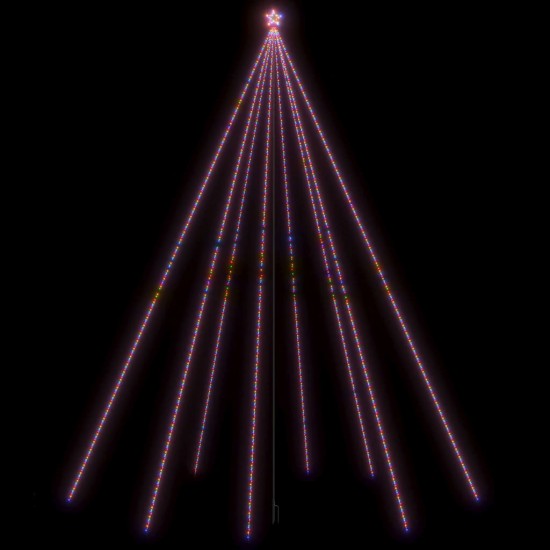 Kalėdų eglutės girlianda, 1300 įvairiaspalvių LED lempučių, 8m