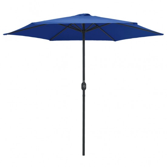 Lauko skėtis su aliuminio stulpu, mėlynos spalvos, 270x246cm