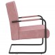 Gembinė kėdė, rožinės spalvos, aksomas