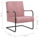 Gembinė kėdė, rožinės spalvos, aksomas