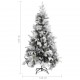 Kalėdų eglutė su sniegu/kankorėžiais, 225cm, PVC ir PE