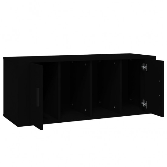 Televizoriaus spintelė, juodos spalvos, 100x35x40cm, mediena