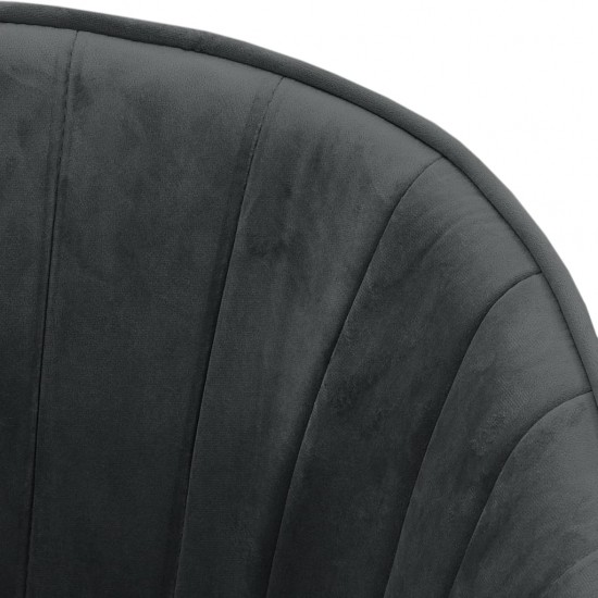 Valgomojo kėdė, tamsiai pilkos spalvos, aksomas