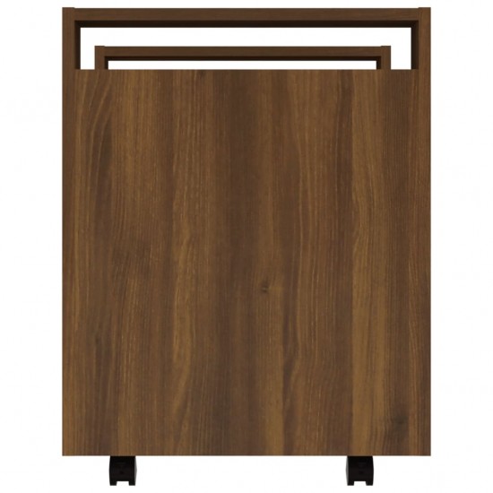 Rašomojo stalo lentyna, ruda ąžuolo, 60x45x60cm, mediena