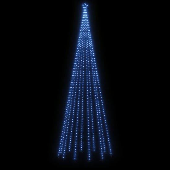 Kalėdų eglutė su kuoliuku, 500cm, 732 mėlynos spalvos LED