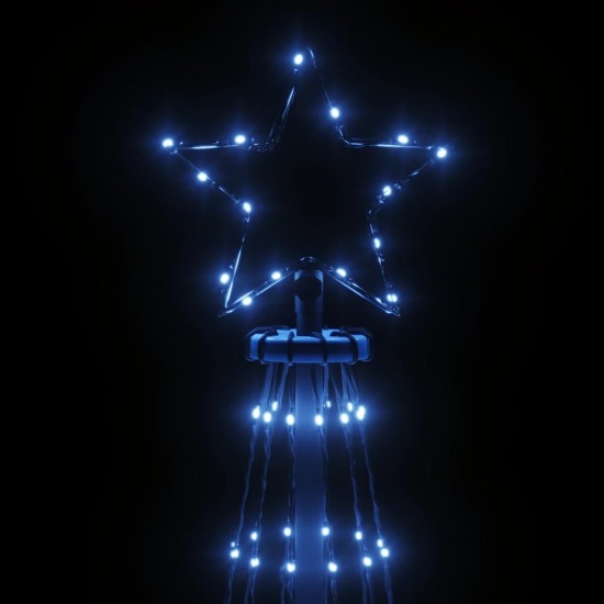 Kalėdų eglutė su kuoliuku, 500cm, 732 mėlynos spalvos LED