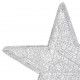 Kalėdų dekoracija žvaigždės, 3vnt., sidabrinės, tinklinės, LED