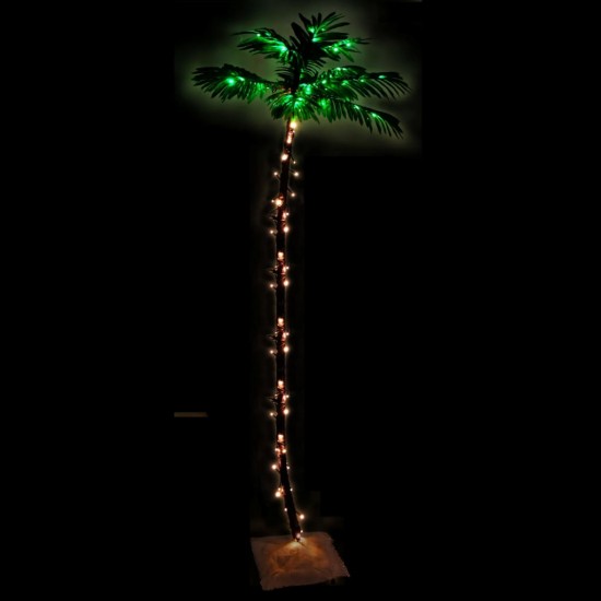 Palmė su 252 šiltomis baltomis LED lemputėmis, 400cm