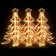 Kalėdinės dekoracijos LED Kalėdų eglutės, 3vnt., 87x87x93cm